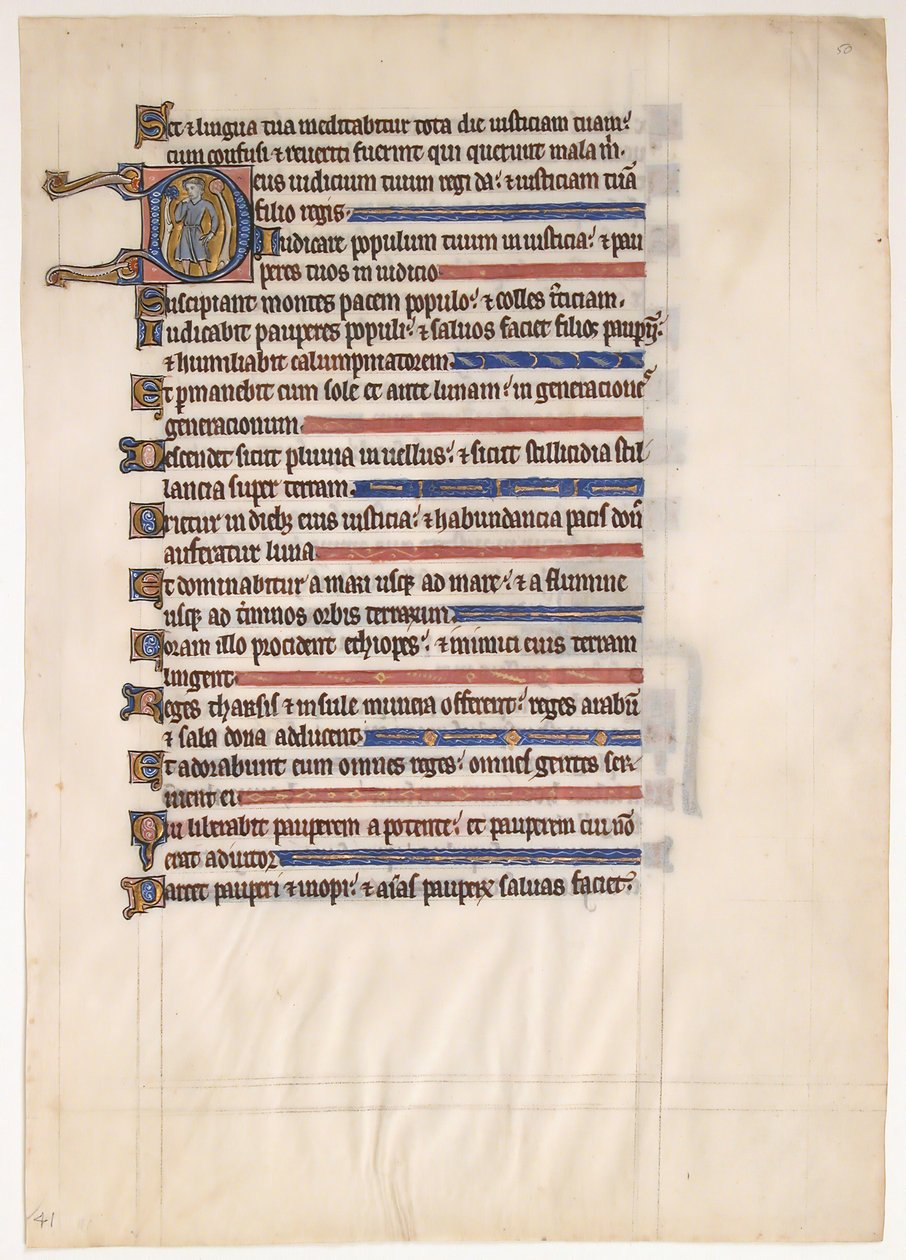 Manuscript Leaf from a Royal Psalter by Unbekannt