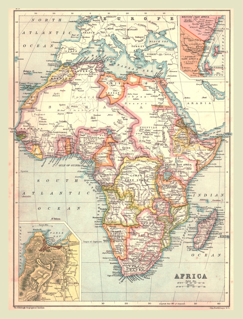 Map of Africa by Unbekannt