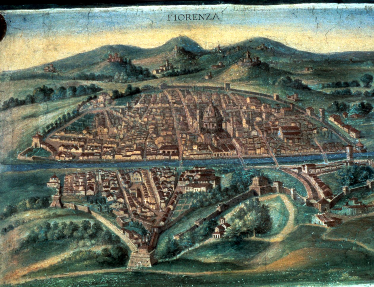 Map of Florence by Unbekannt