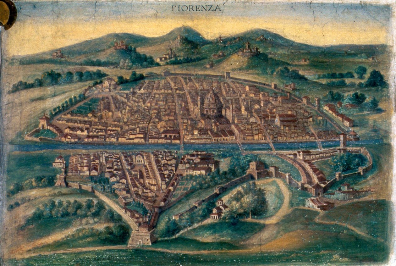 Map of Florence, 15th century by Unbekannt