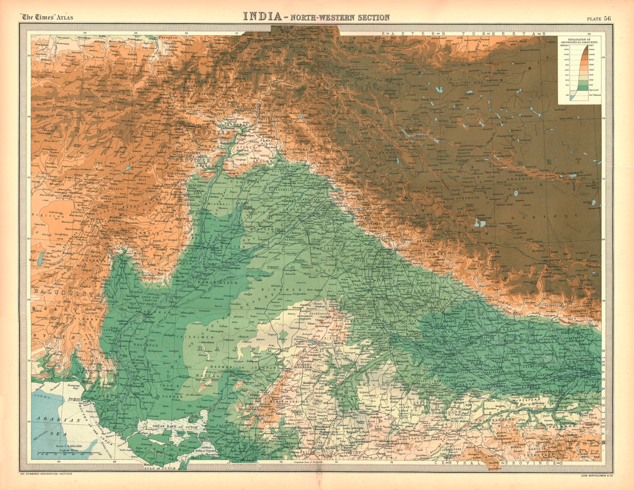 Map of India - North Western Section by Unbekannt