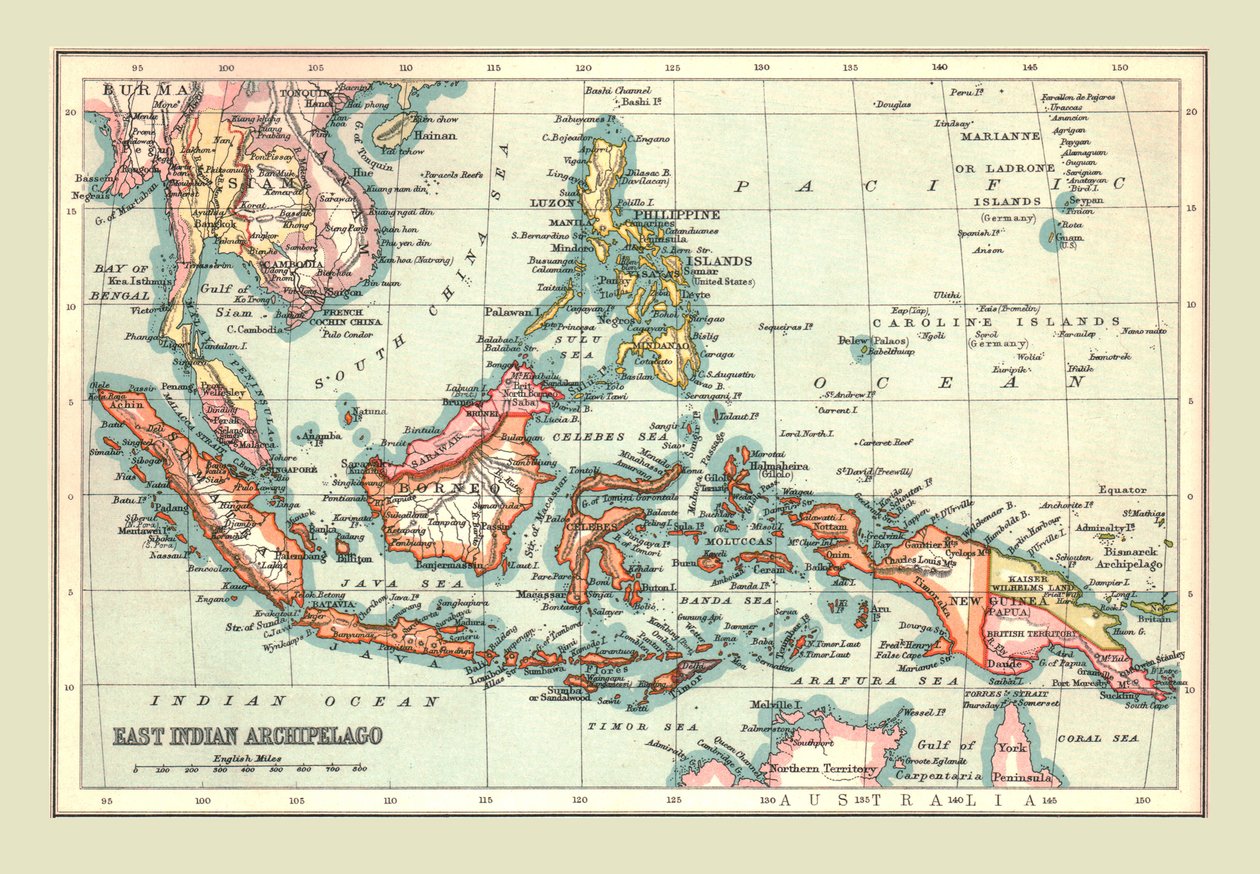 Map of the East Indian Archipelago, 1902 by Unbekannt