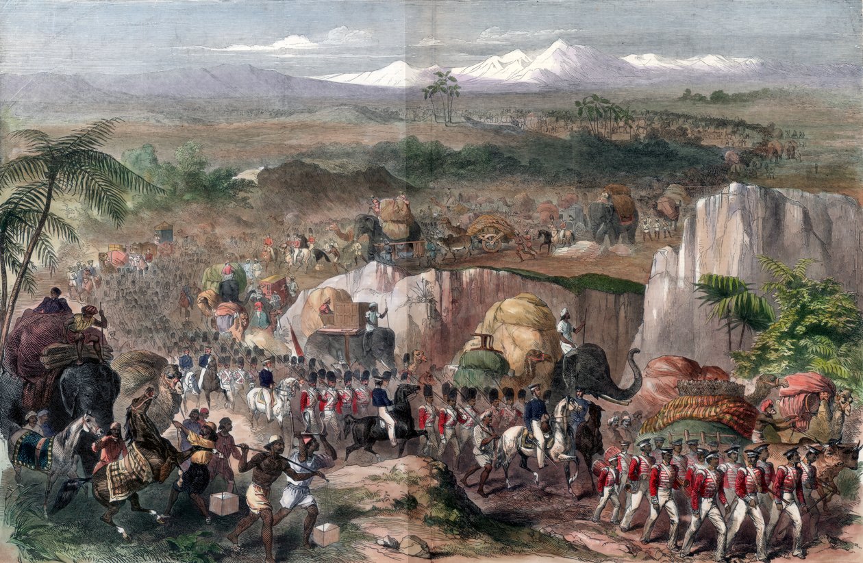 March of Troops in India, 1848 by Unbekannt