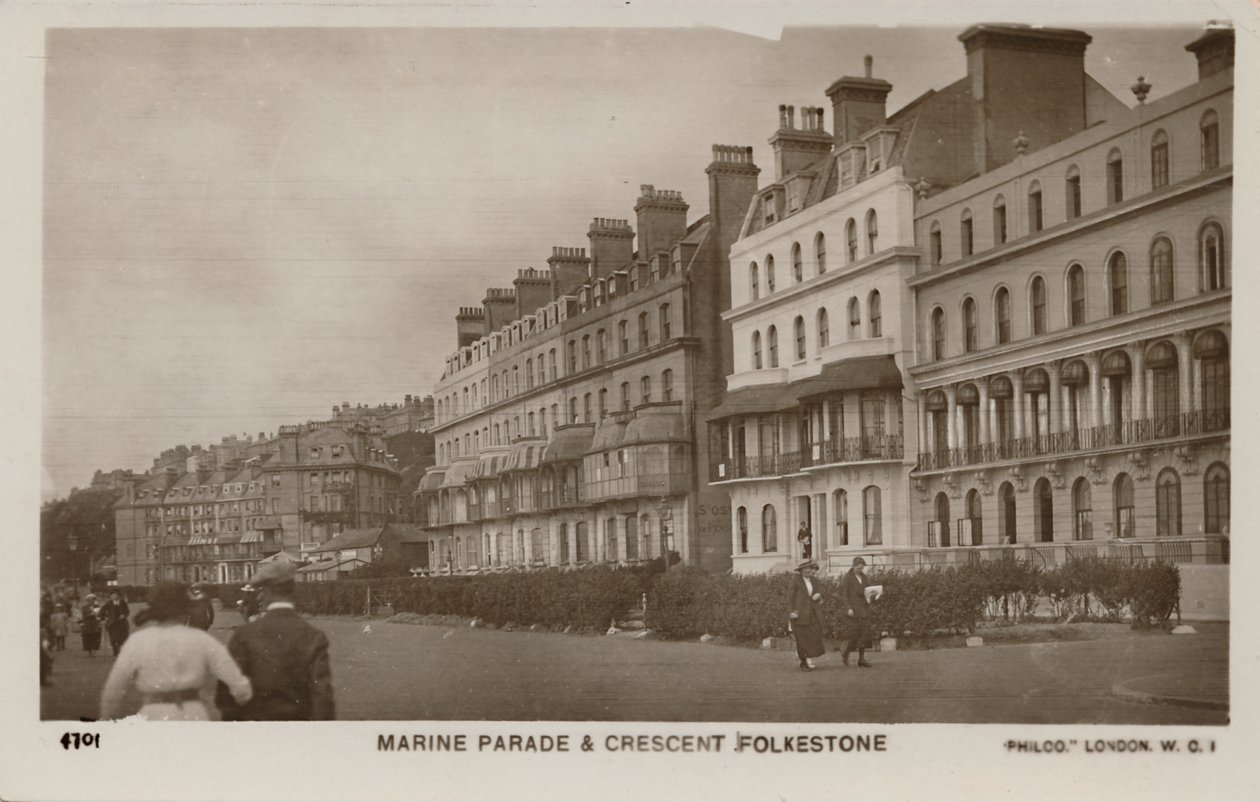 Marine Parade & Crescent Folkestone by Unbekannt