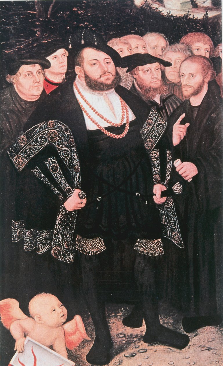 Martin Luther with Reformers by Unbekannt