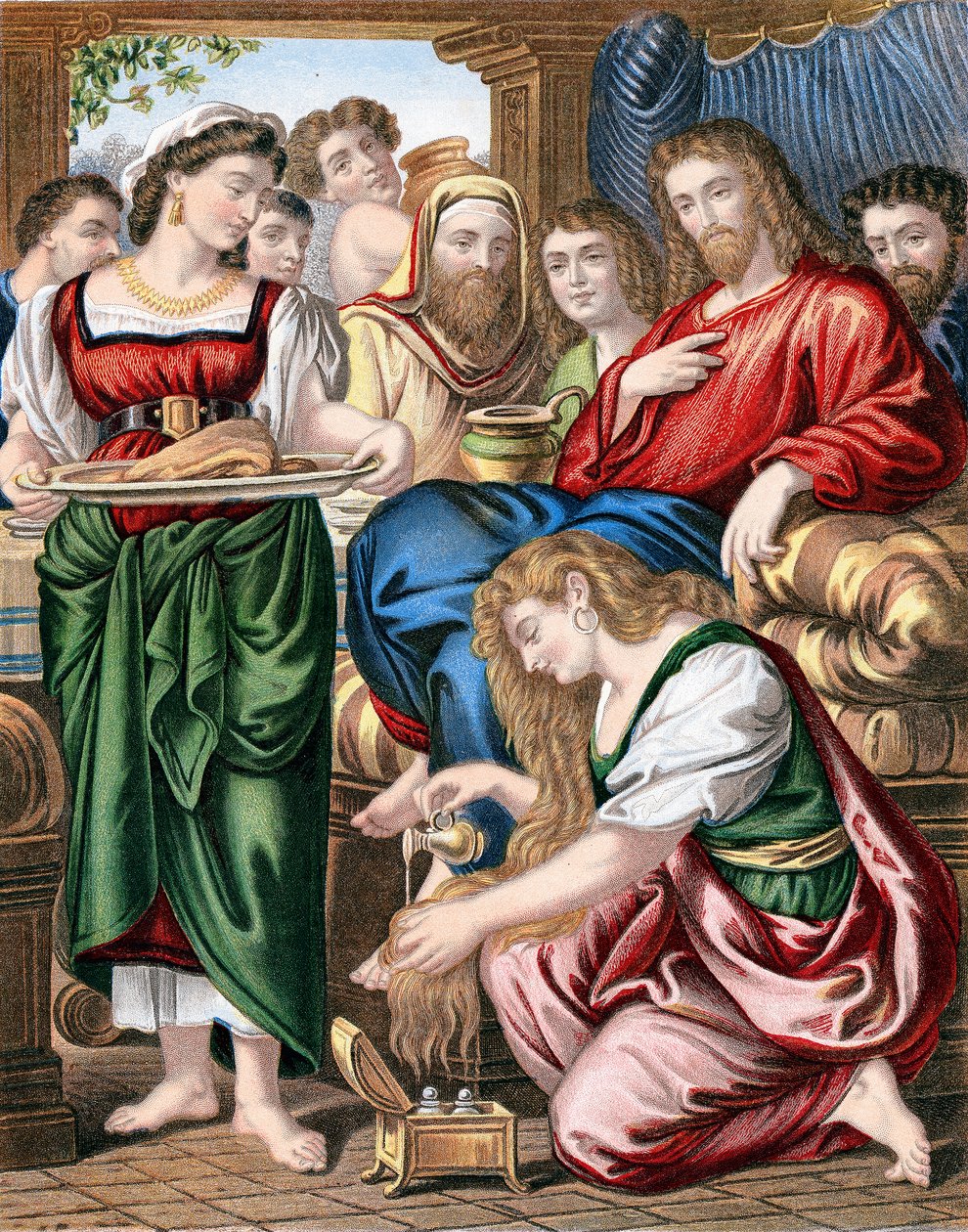 Mary Magdalene anointing the feet of Jesus, c1860 by Unbekannt