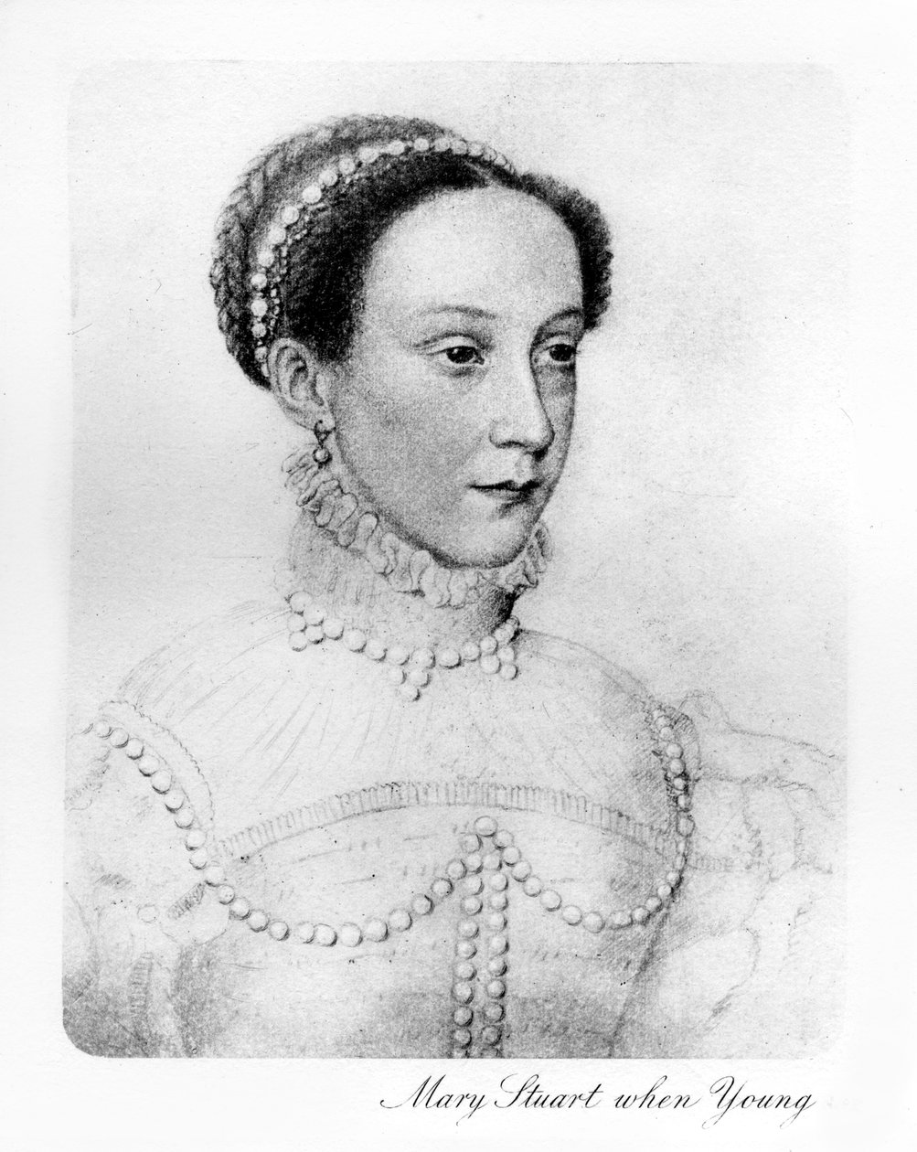 Mary Stuart When Young by Unbekannt