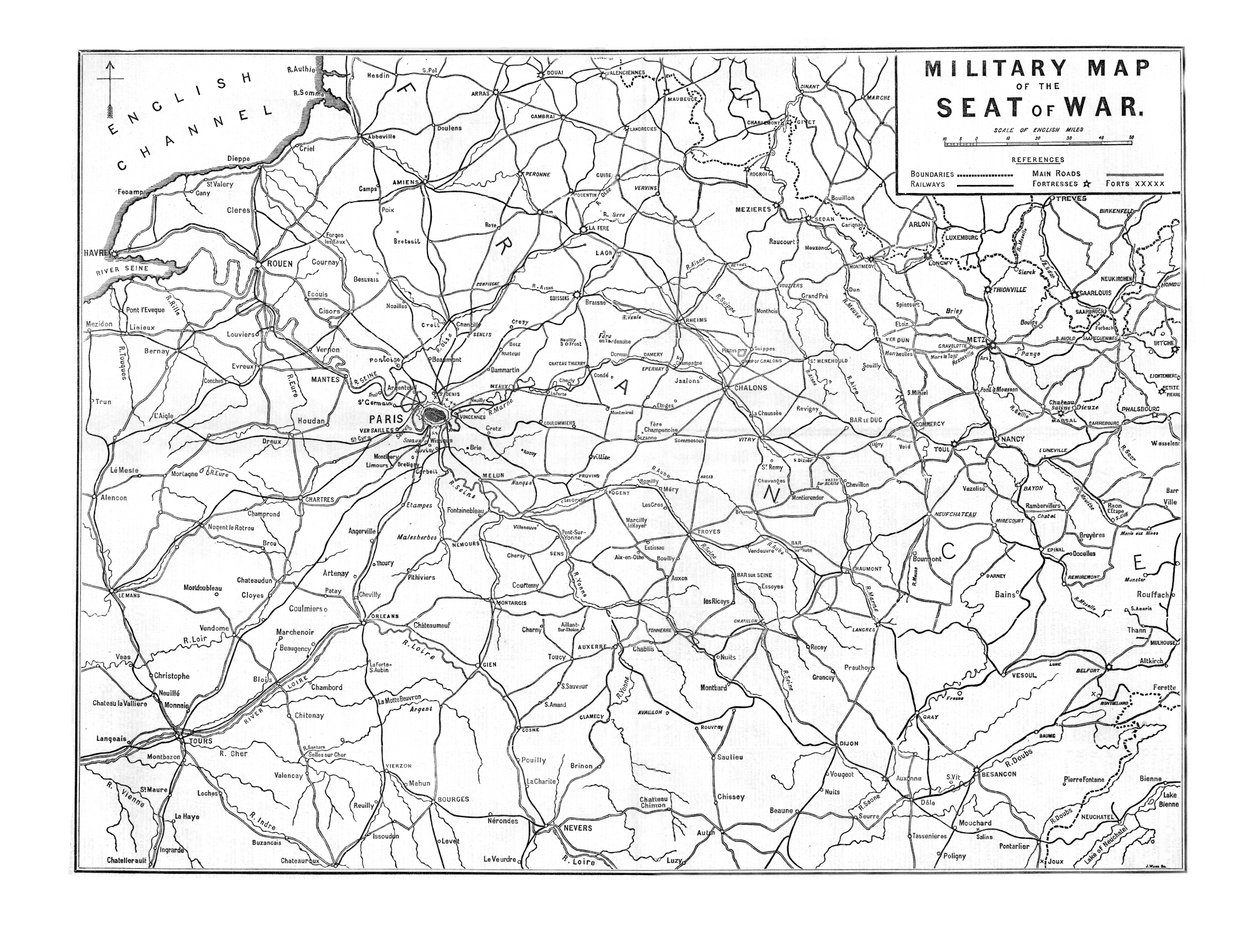 Military Map of the Seat of War by Unbekannt