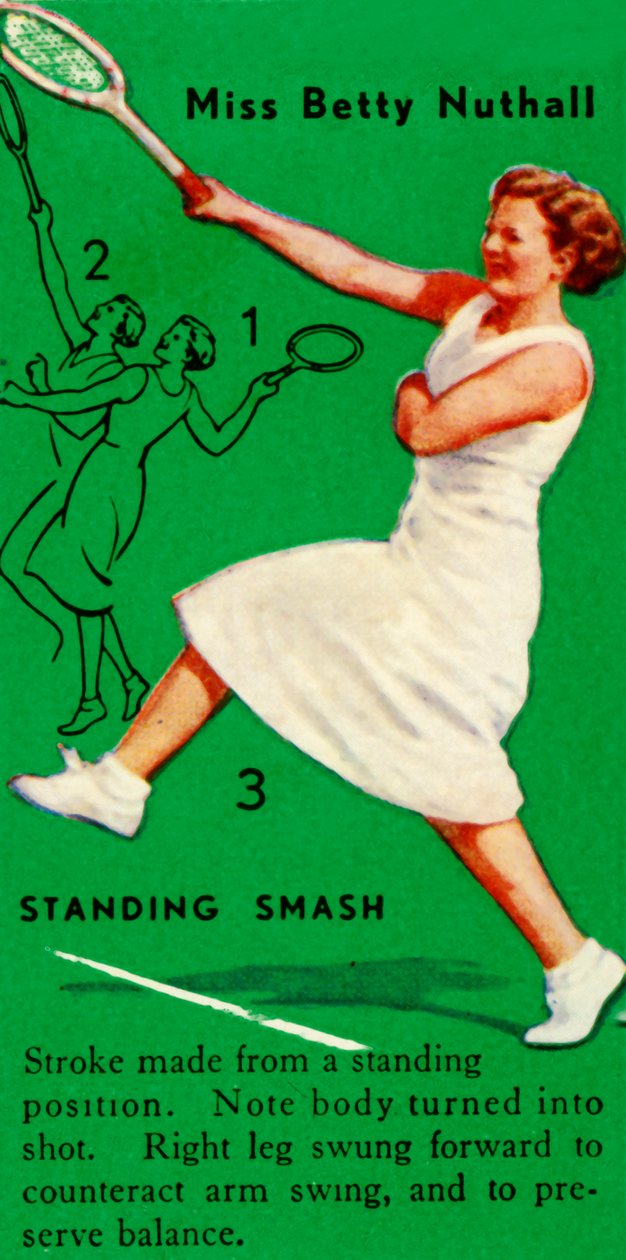 Miss Betty Nuthall - Standing Smash by Unbekannt