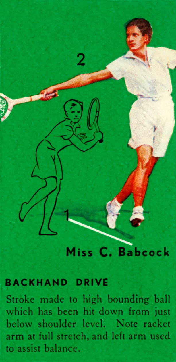 Miss C. Babcock - Backhand Drive by Unbekannt