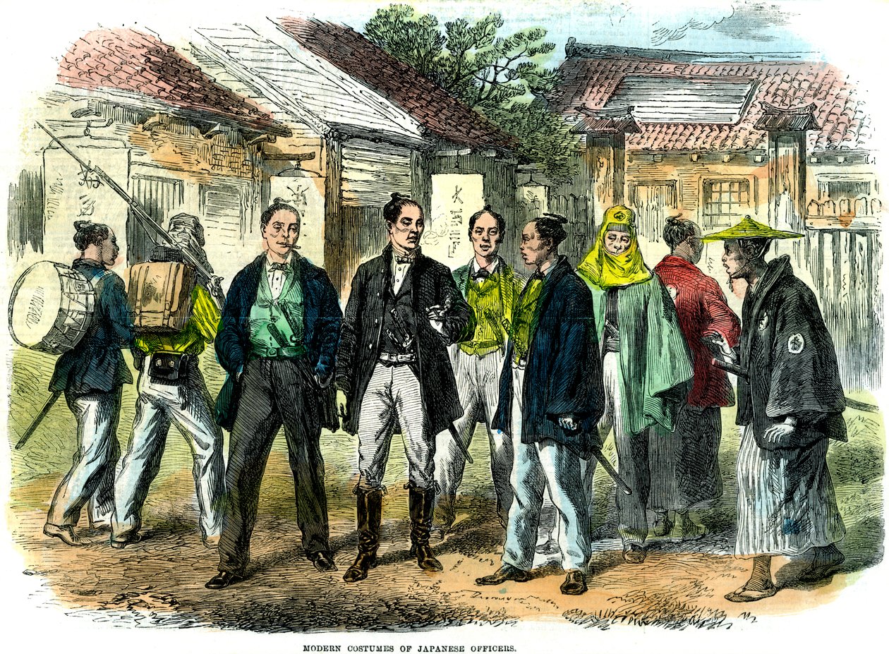 Modern Costumes of Japanese Officers by Unbekannt
