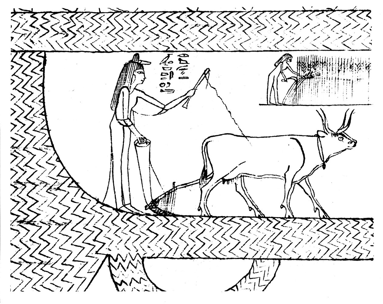 Nesitanebtashru Ploughing and Reaping, c. 1025 BC by Unbekannt