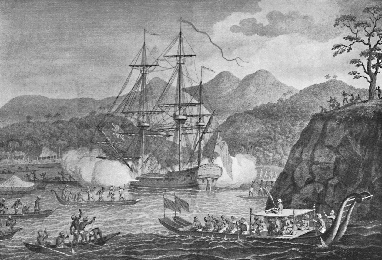 Otaheite Surrendered to Captain Wallis by Unbekannt