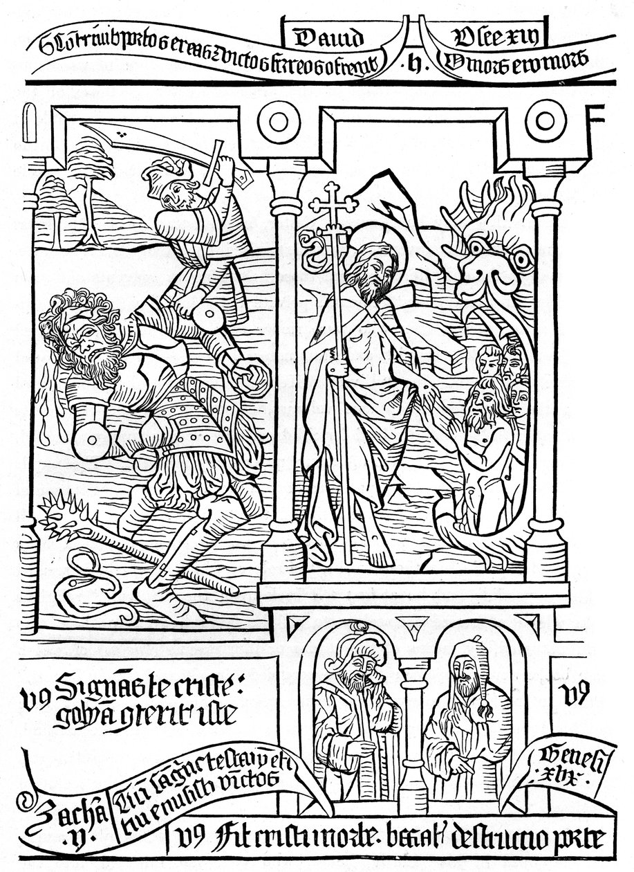 Page from the Biblia Pauperum by Unbekannt