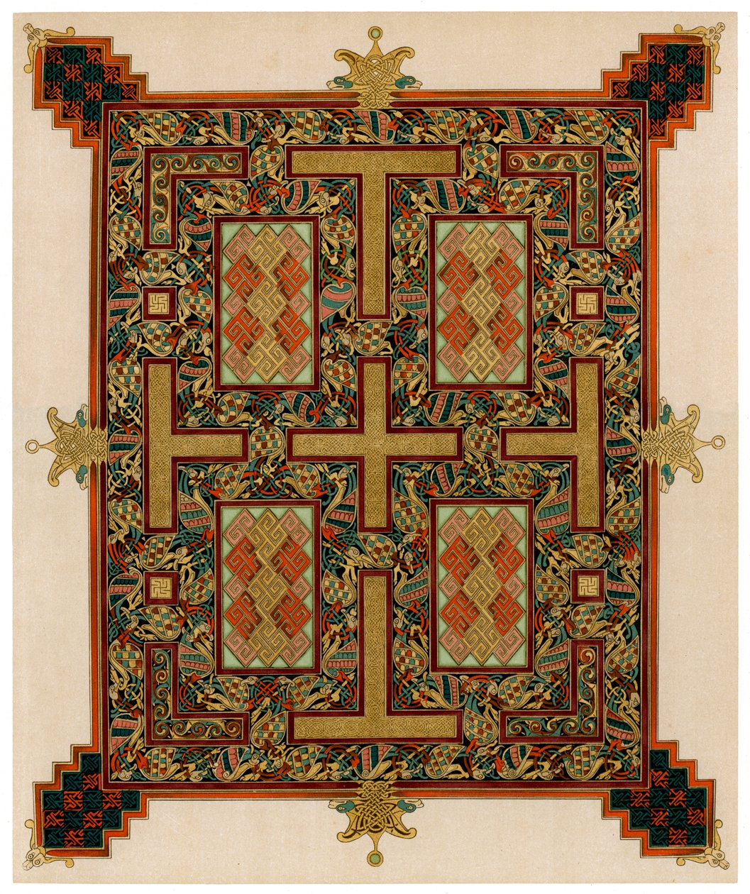 Page from the Lindisfarne Gospels by Unbekannt