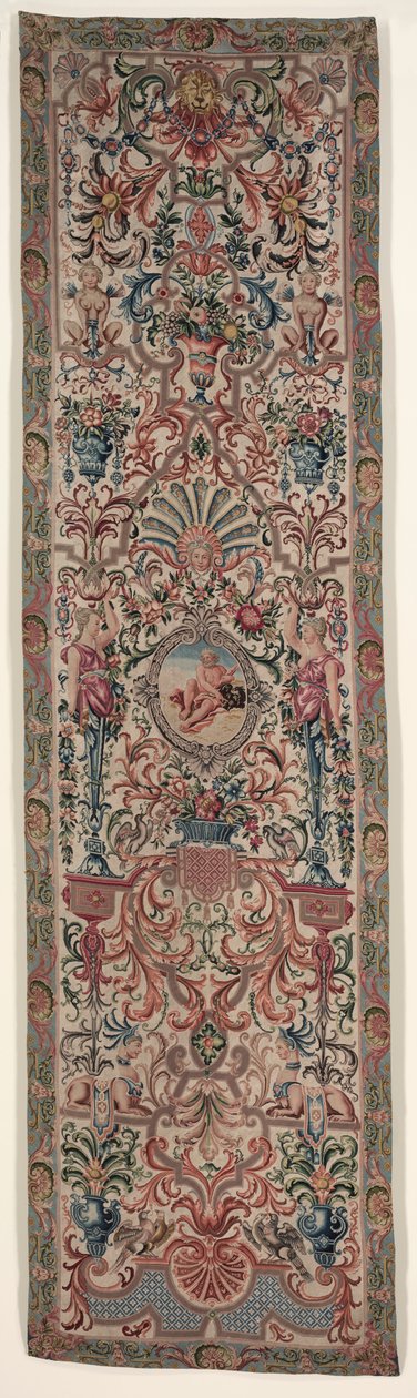 Pair of Needlework Bed Hangings by Unbekannt