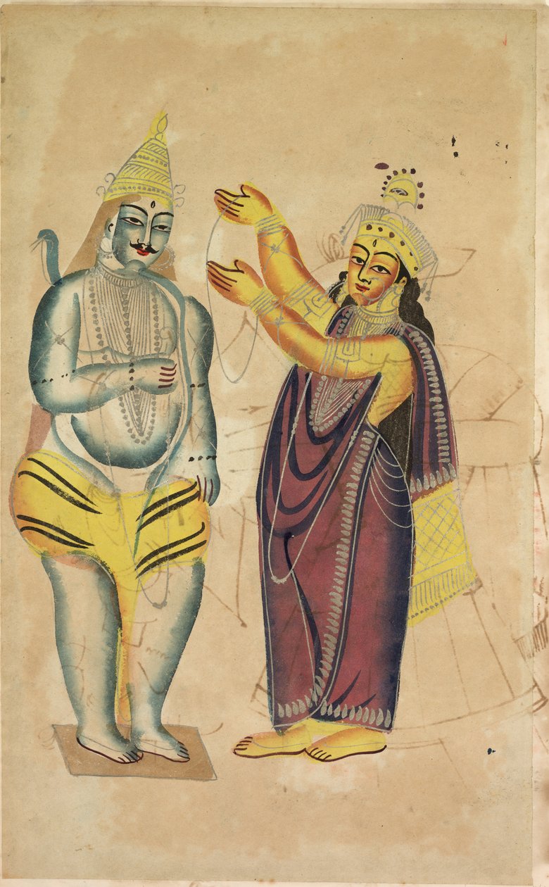 Parvati Placing a Wedding Garland on Shiva by Unbekannt