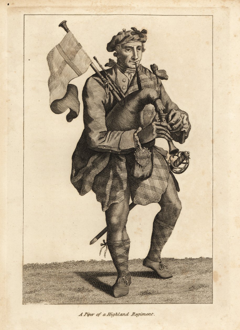 Piper of a Highland Regiment by Unbekannt