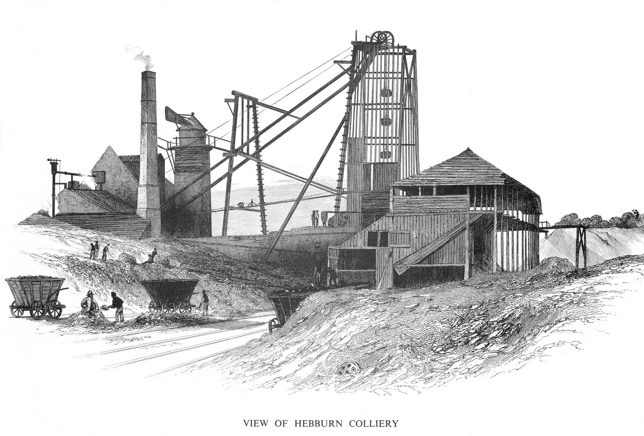 Pithead at Hebburn Colliery, Newcastle-upon-Tyne Area by Unbekannt