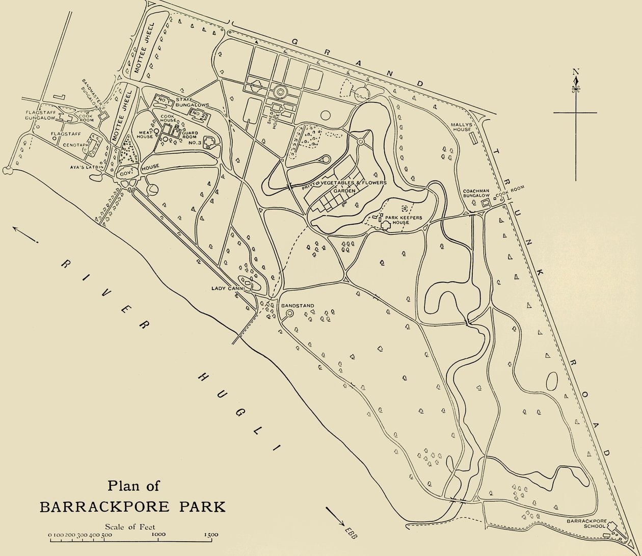 Plan of Barrackpore Park by Unbekannt