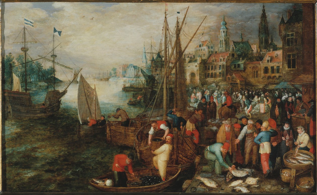 Port of Antwerp, 1600 by Unbekannt
