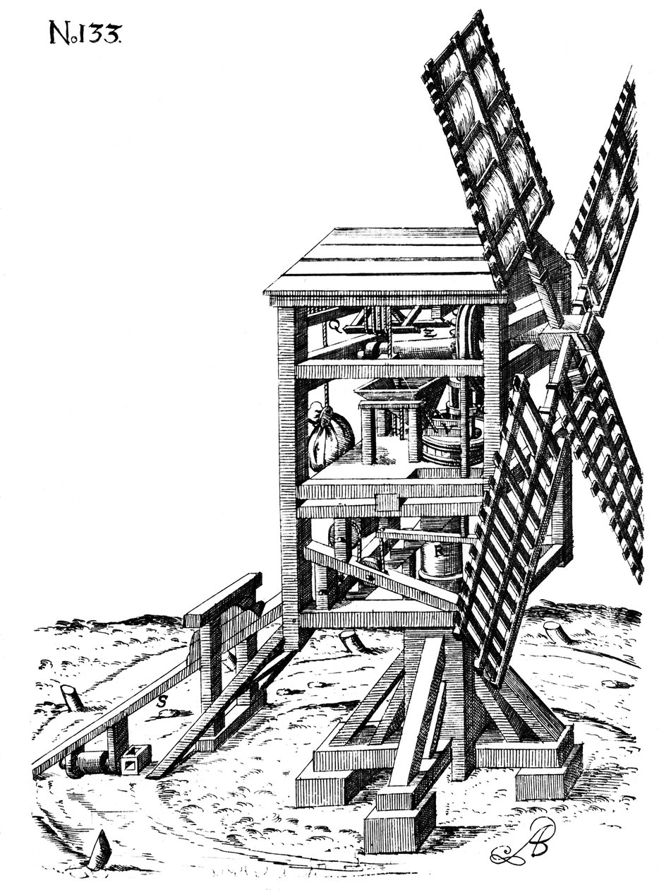 Post mill by Unbekannt