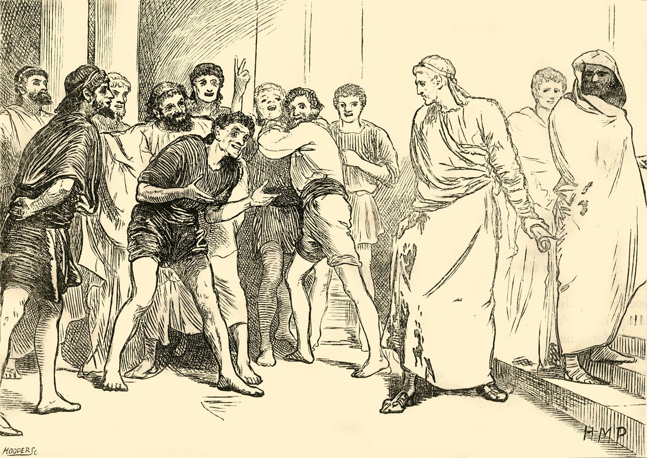 Posthumius in the Theatre at Tarentum, 1890 by Unbekannt