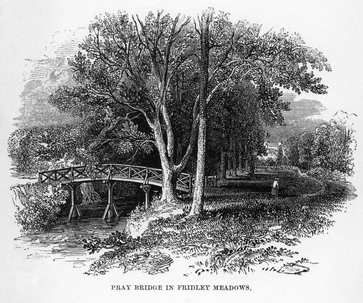 Pray Bridge in Fridley Meadows, Surrey, 19th Century by Unbekannt