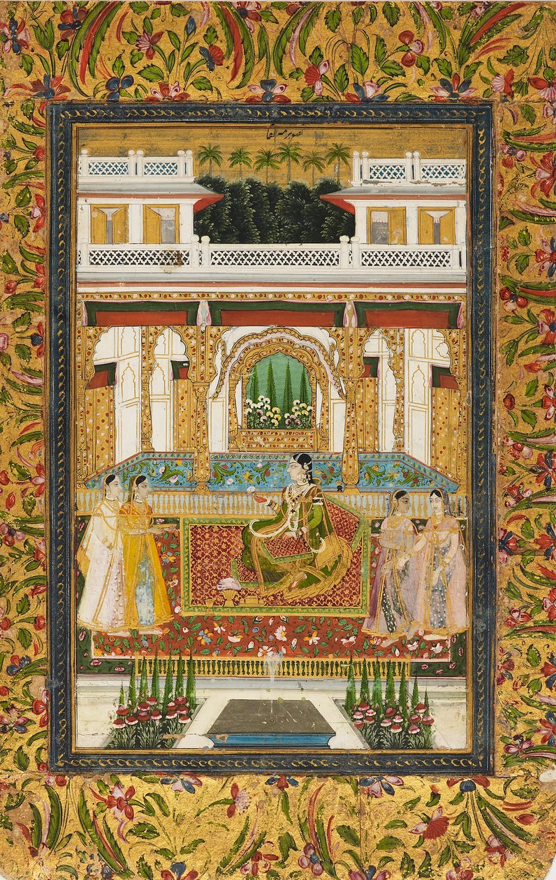 Princess with Attendants in a Palace by Unbekannt