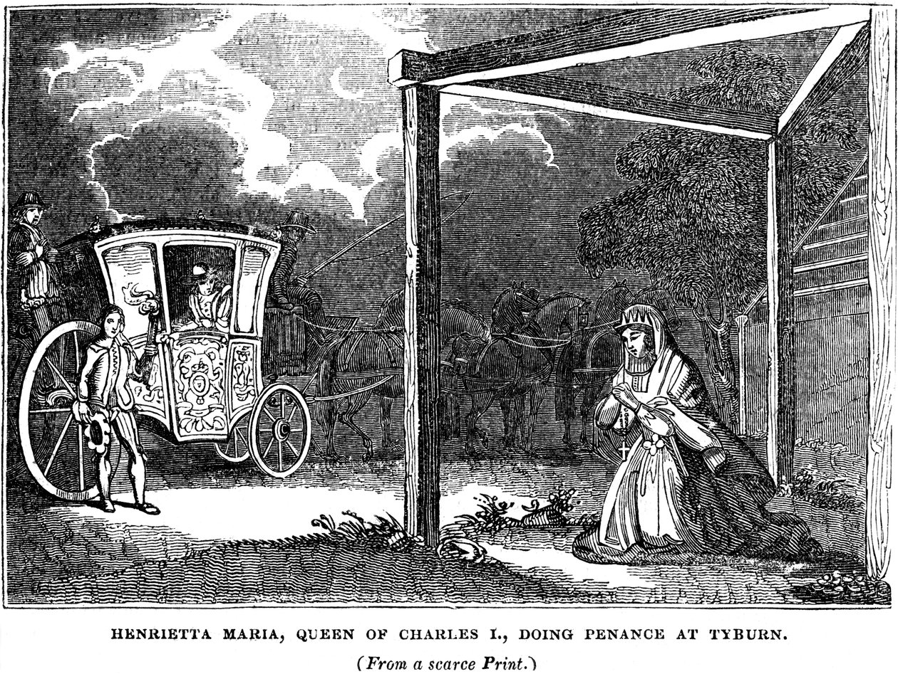 Queen Henrietta Maria 1609-1669 doing penance at Tyburn by Unbekannt
