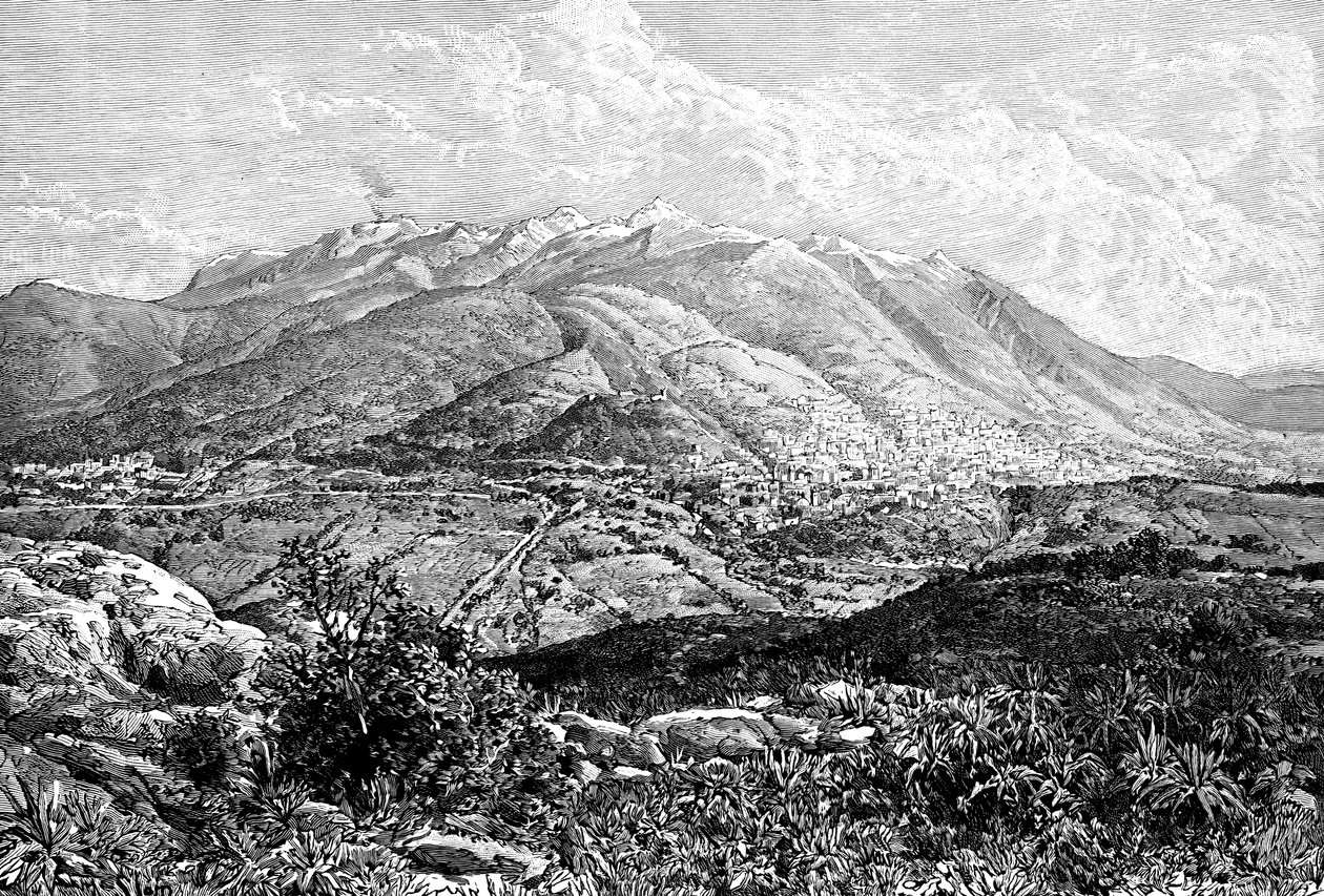 Quito and Mount Pichincha, Ecuador by Unbekannt