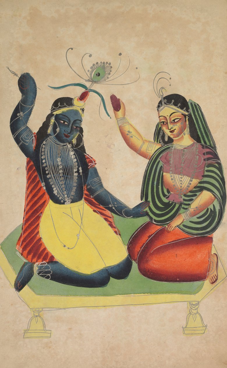 Radha and Krishna by Unbekannt