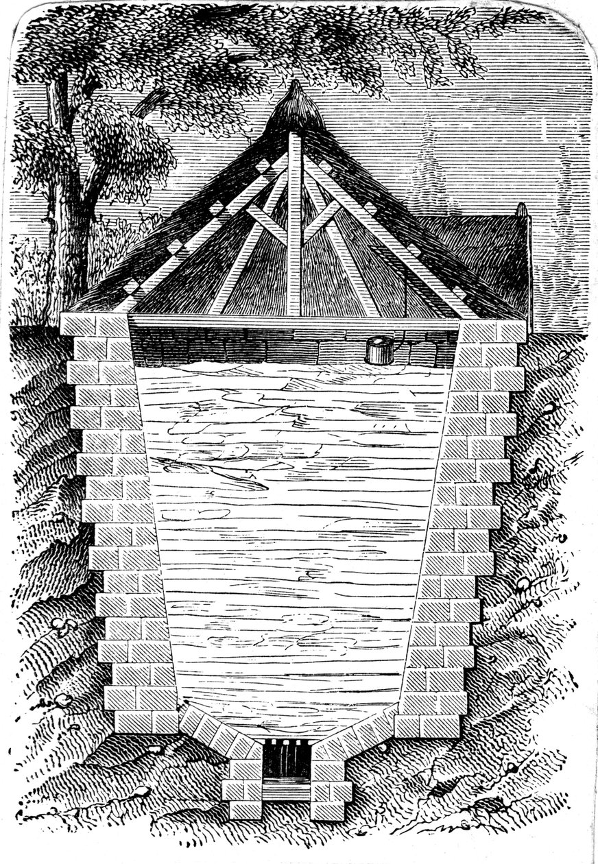 Refrigeration: Sectional View of an Ice House by Unbekannt