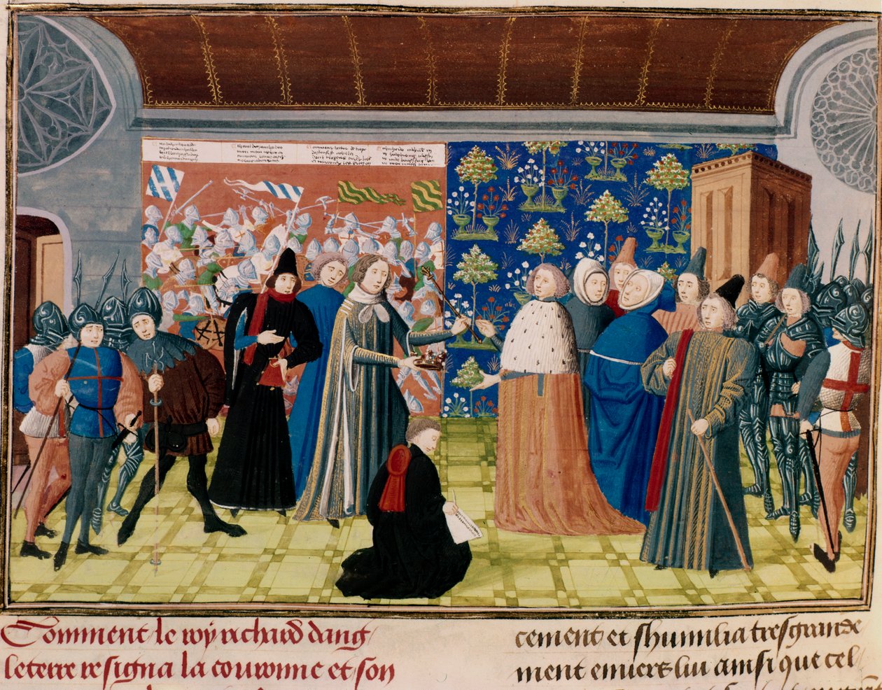 Richard II surrendering the crown by Unbekannt