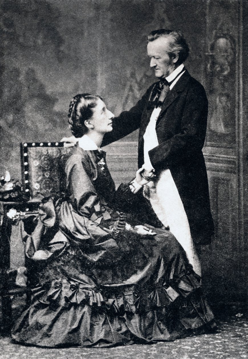 Richard and Cosima Wagner by Unbekannt