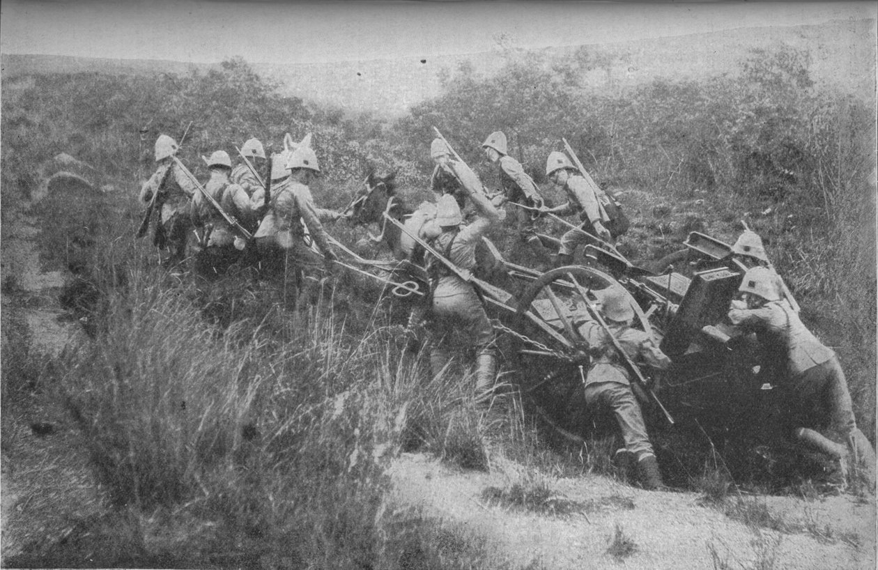 Rifle Brigade Practising Hill Climbing with Maxim by Unbekannt