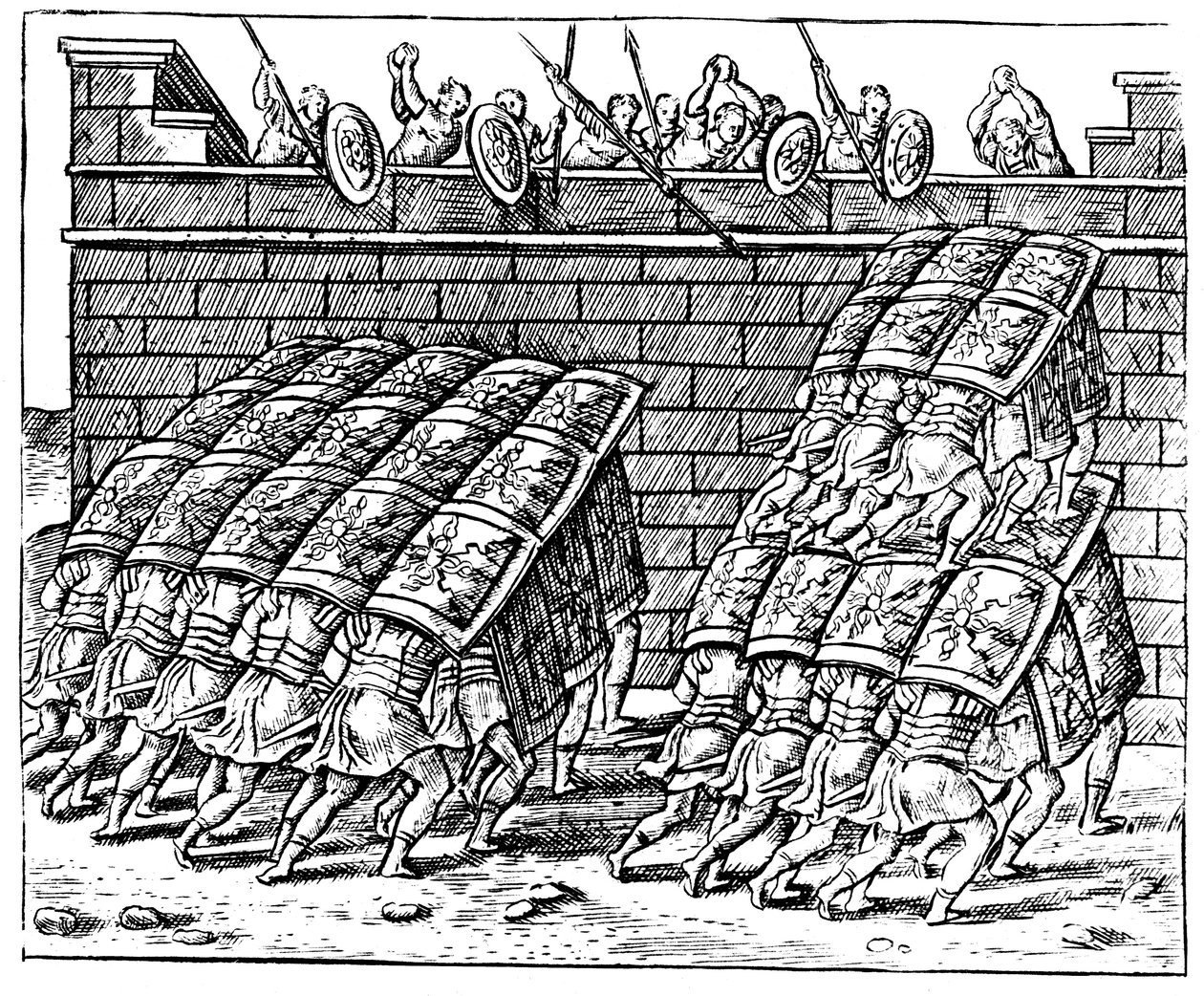 Roman Soldiers Attacking a Fortress, 1605 by Unbekannt