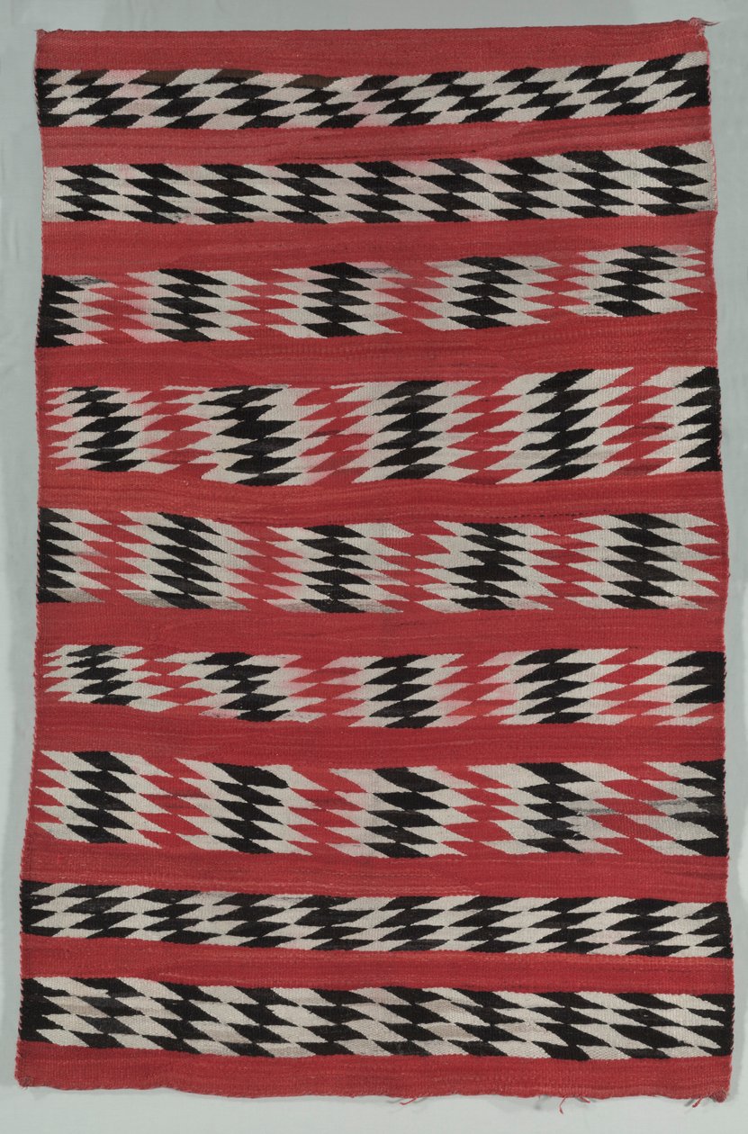 Rug Banded with Diamond Stripes, c. 1890-1900 by Unbekannt