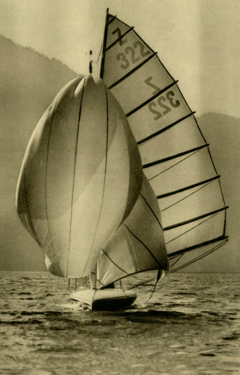 Sailing on the Attersee, Upper Austria by Unbekannt