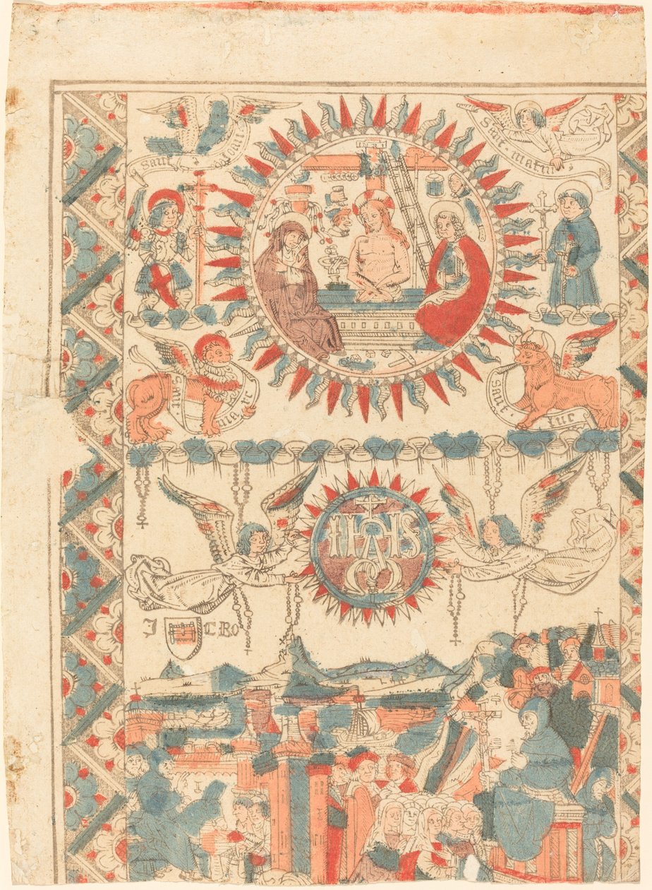 Saint Bonaventure Arriving and Preaching in Lyon by Unbekannt