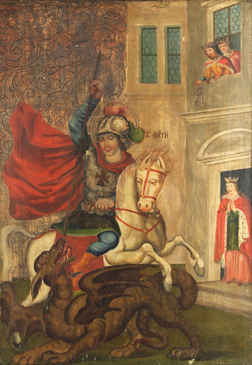 Saint George and the Dragon by Unbekannt