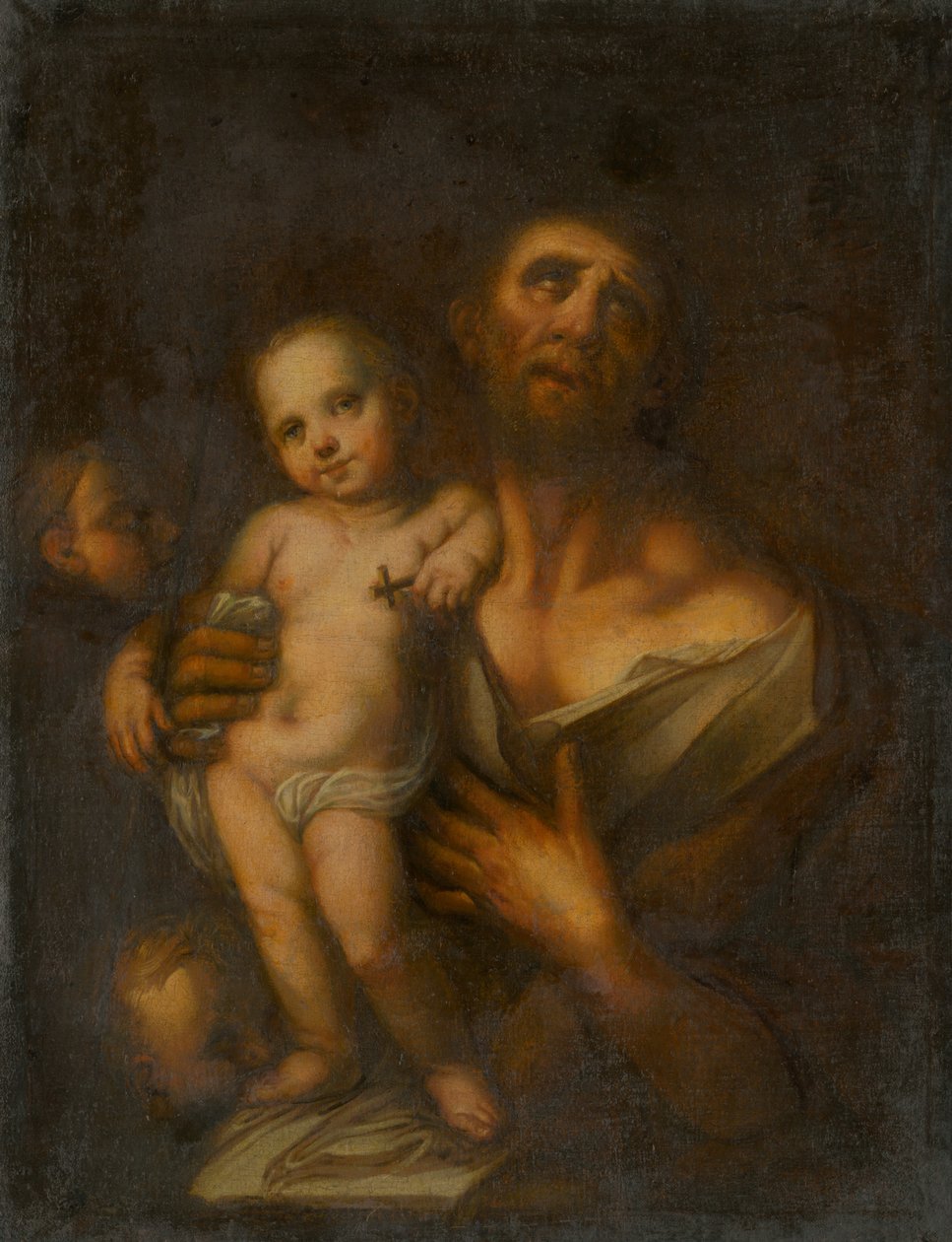 Saint Joseph with Baby Jesus by Unbekannt