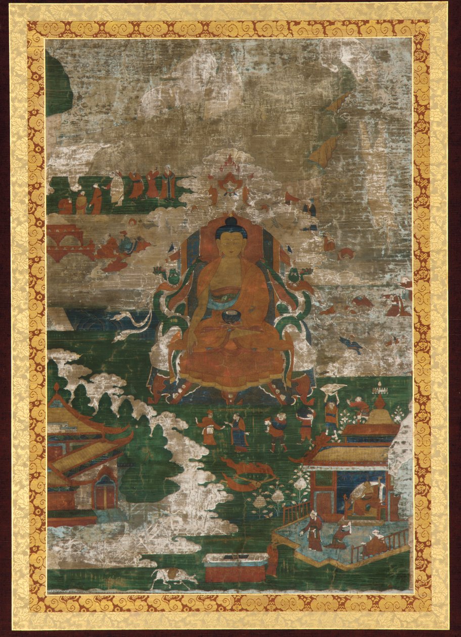 Sakyamuni Enthroned, and Biographical Scenes by Unbekannt