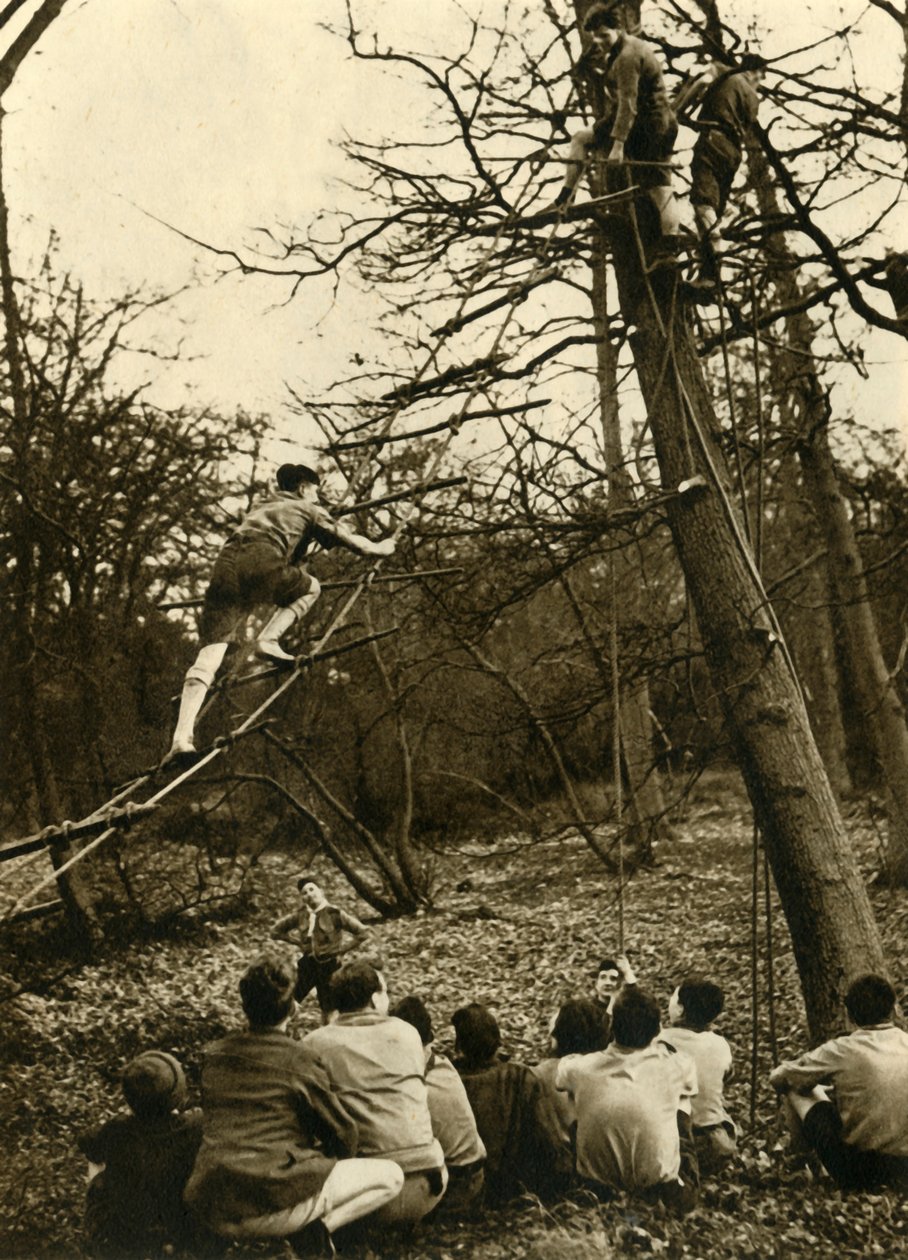 Scouts Practising Pioneering by Unbekannt