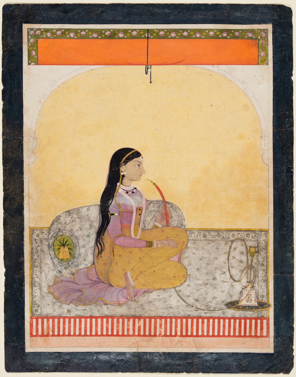 Seated Lady Smoking a Hookah, c. 1780 by Unbekannt