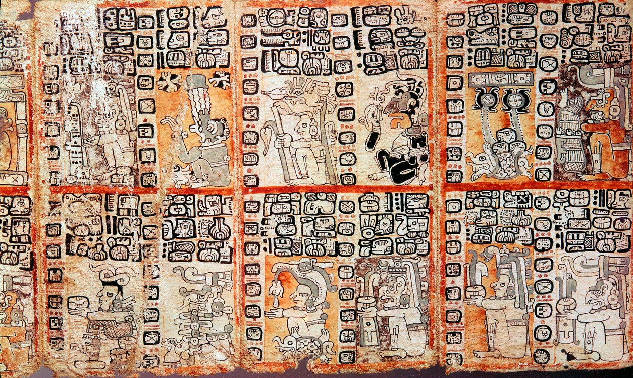 Section from the Mayan Troano Codex by Unbekannt