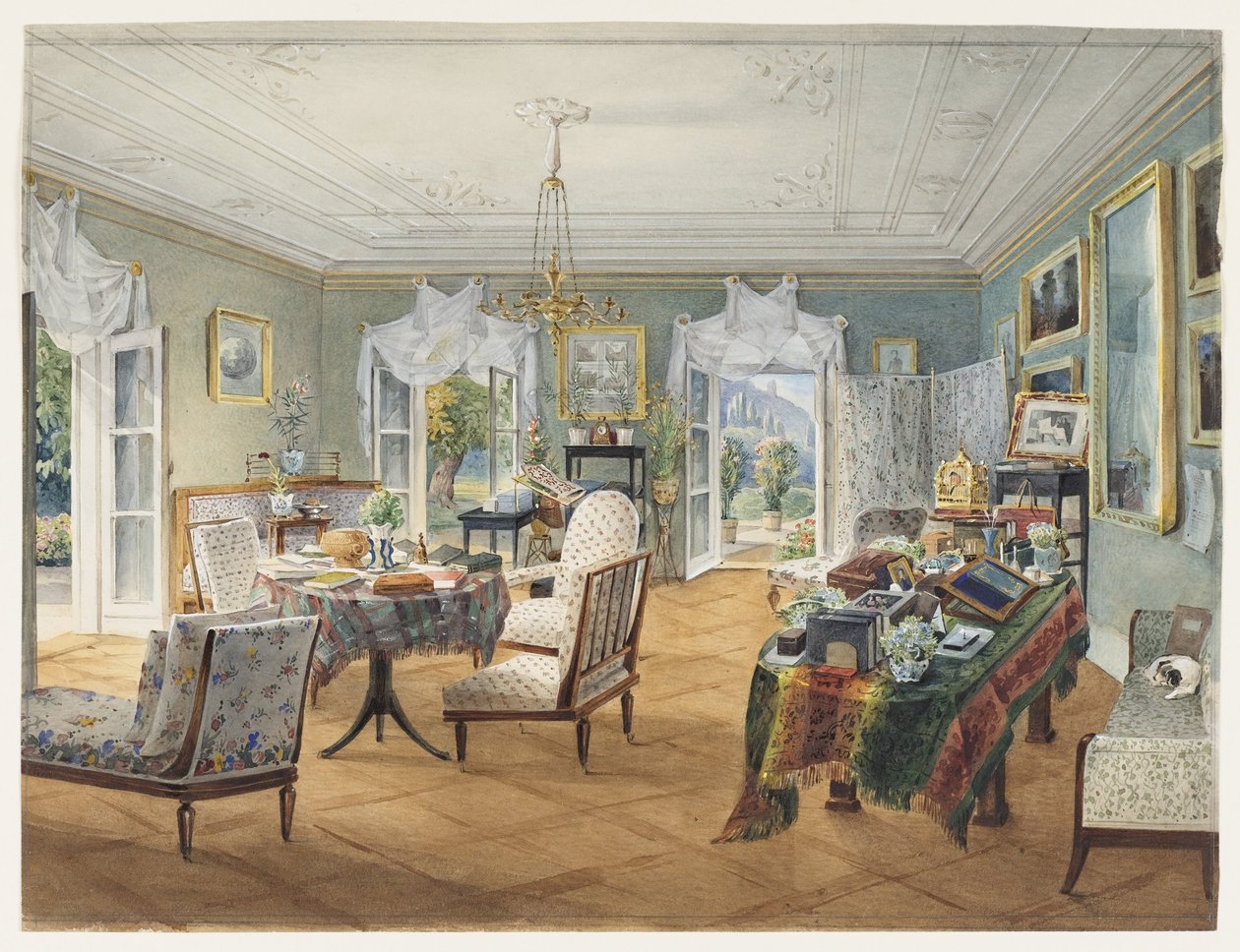 Sitting Room in a Country Estate by Unbekannt