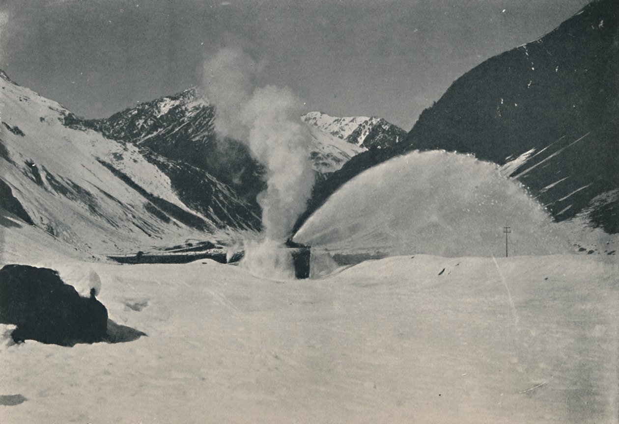 Snow-Plough at Work Among The Andes by Unbekannt