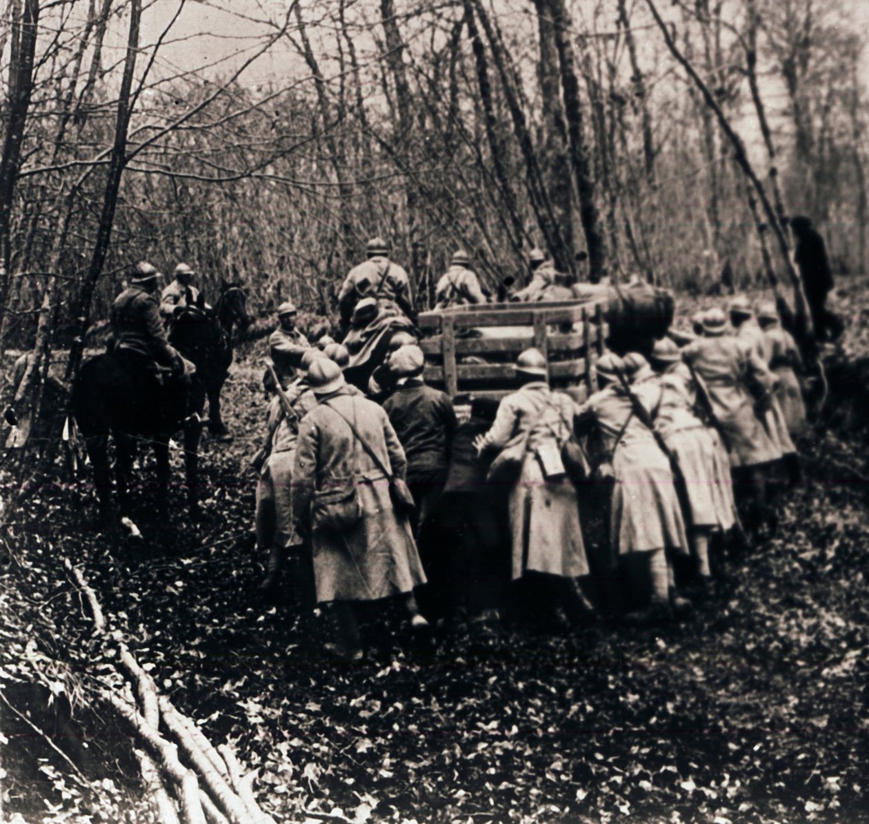 Soldiers in the Woods by Unbekannt