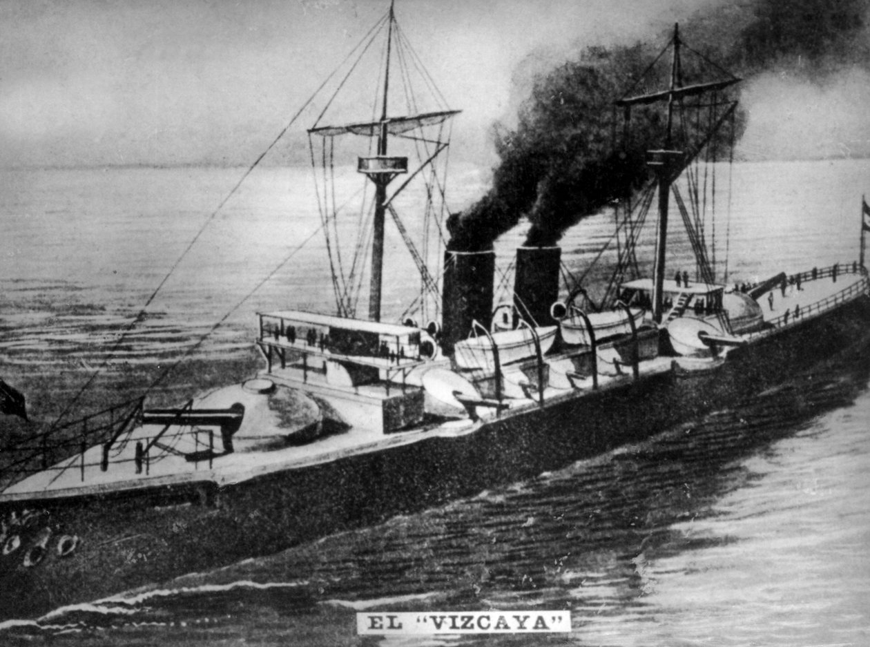 Spanish Battleship The Viscaya by Unbekannt